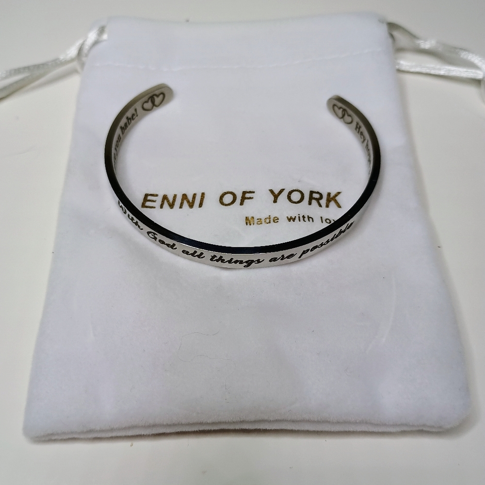 Enni of York Silver Inspirational Bracelet